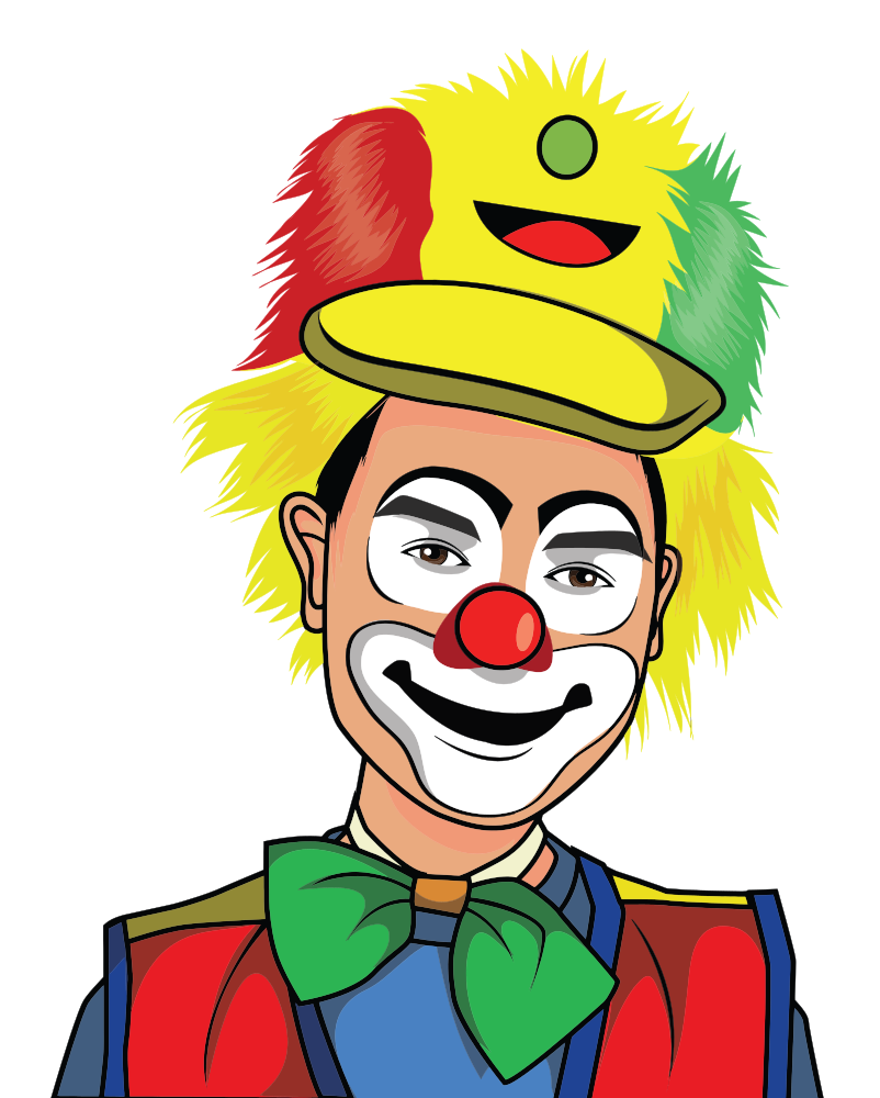 OnlineLabels Clip Art Clown Illustration 5